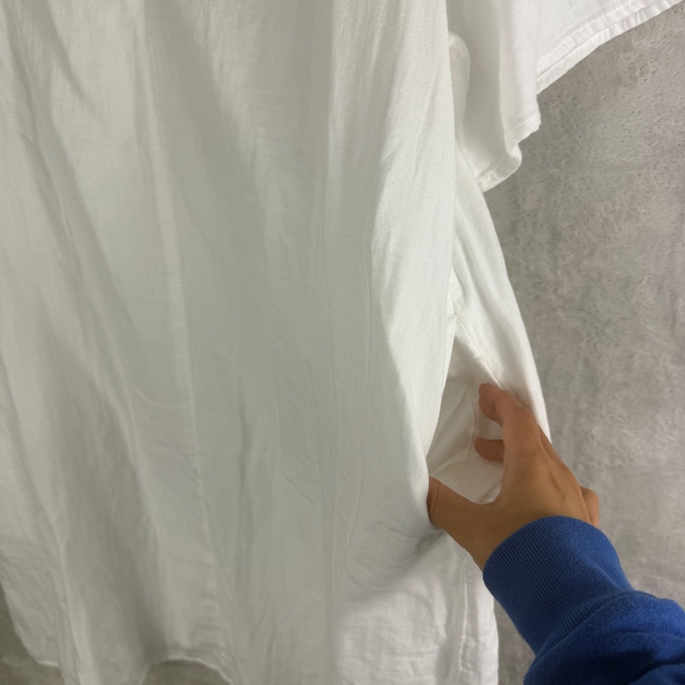 Old Navy Cotton Gauze white mini dress‎ Sz M oversized  vacation resort NEW - Picture 7 of 15